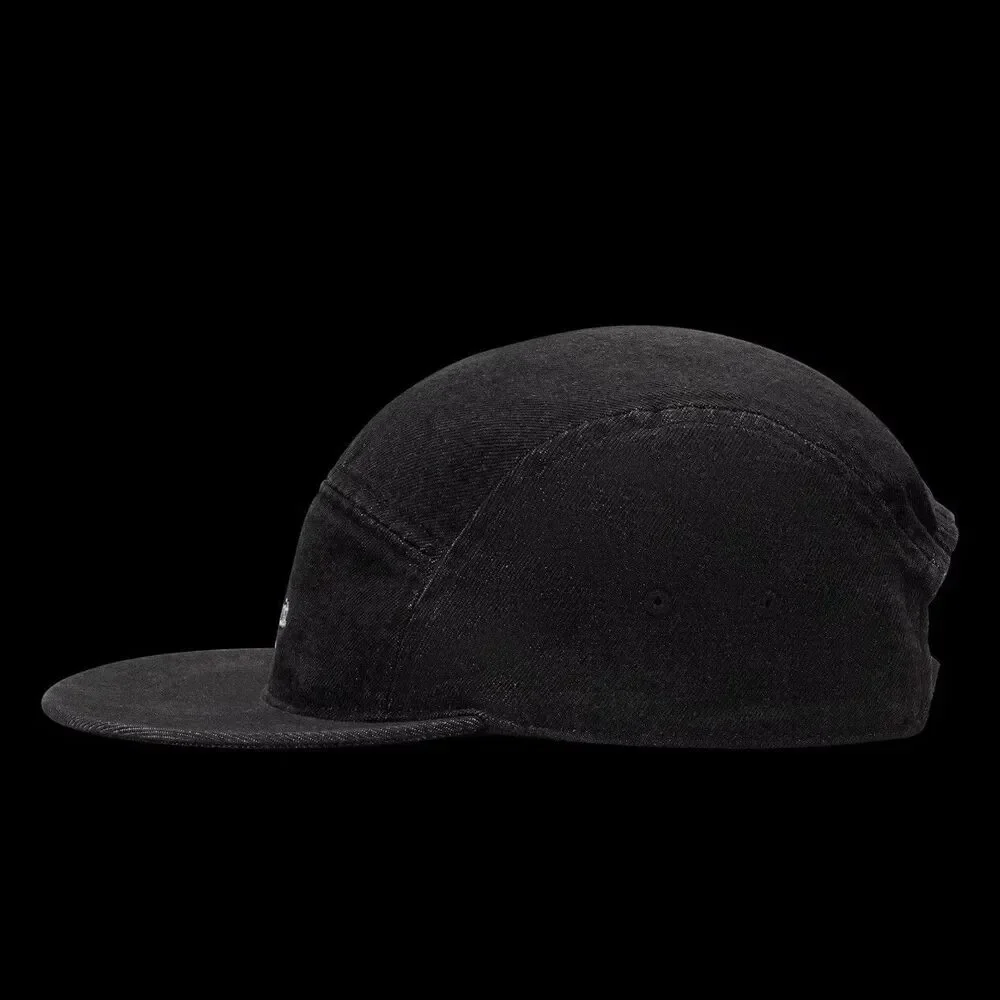 Nike Fly Just Do It Black Washed Denim Unstructured 5 Panel Cap S/M IB2345 010